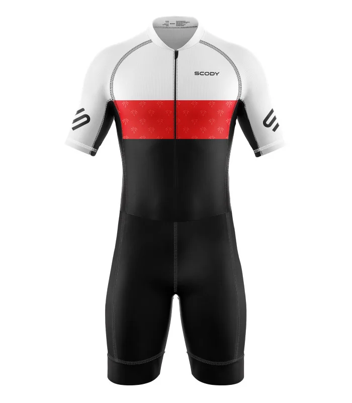 Perform UV Protect Sleeved Triathlon Suit - Tropics Red