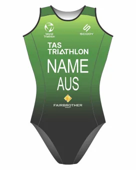 Women's Triathlon Swim Suit, named and swim optimised | Made in Aus