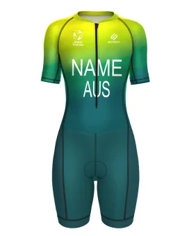 WT Compliant Aerodynamic Sleeved Women's Triathlon Suit | Made in Australia
