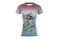 Run shirt featuring Three Dotterels original artwork by Kristy-Ann Duffy | Australia Artists | Made in Australia