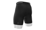 Black Cycle Shorts with white cuffs - Men