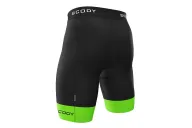 Black Cycle Shorts with Fluoro Green cuffs - Men
