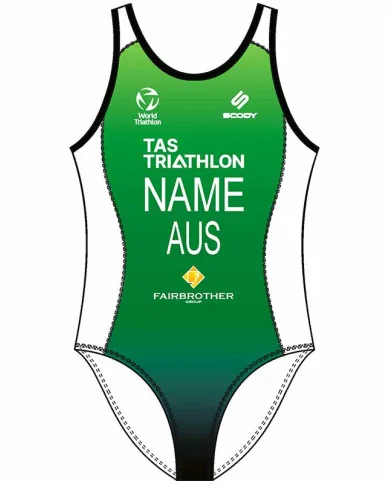 Women's Triathlon Swim Suit, named and swim optimised | Made in Aus