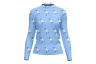 Bin Chicken, Pale Blue Women's Surf Rashie, UPF50+ | Beach Wear
