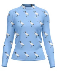Bin Chicken, Pale Blue Women's Surf Rashie, UPF50+ | Beach Wear