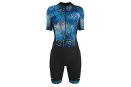 Floral Cluster Blue 3/4 Zip Women's Aero Triathlon Suit | Triathlon Gear