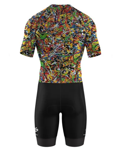 Swift 8 Black Dogs 3/4 Zip Men's Aero Triathlon Suit | Triathlon Gear