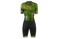 Floral Cluster Green 3/4 Zip Women's Aero Triathlon Suit | Triathlon Gear