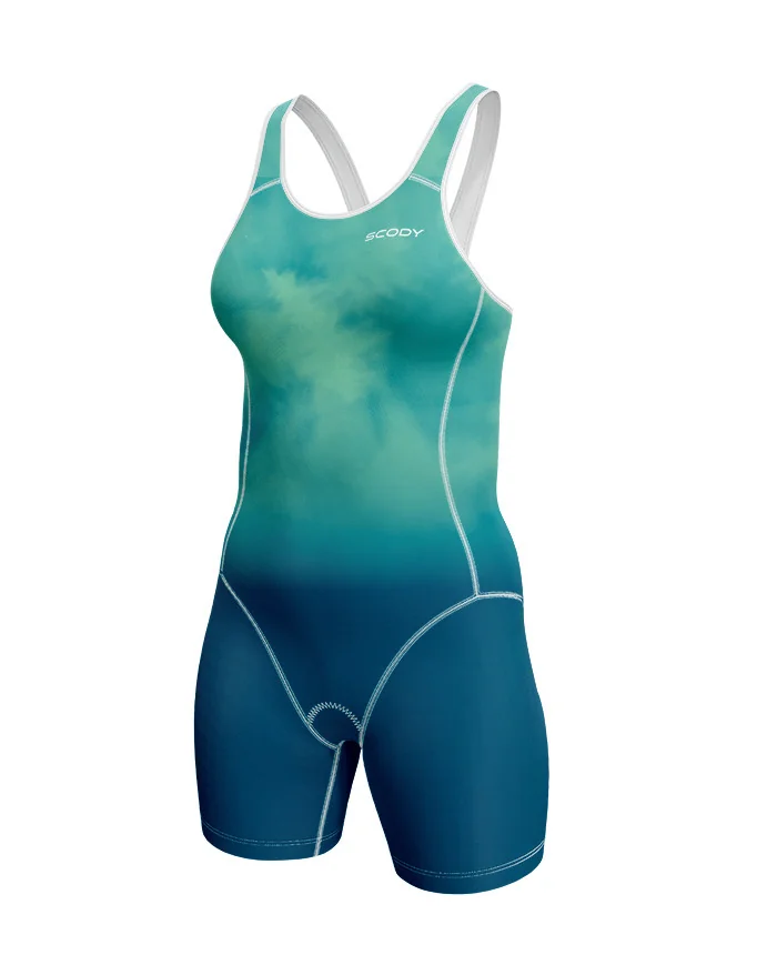 Swim-Optimised Triathlon Suit, Open Back - Stratus, Women