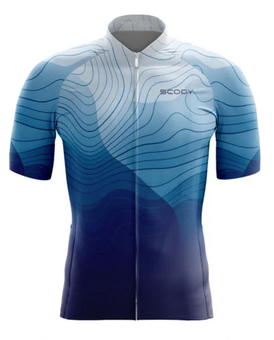 Performance Cycle Jersey Men - Terrain Blue | Made in Australia