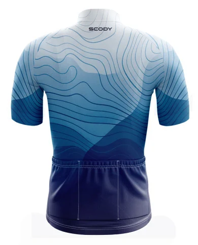 Performance Cycle Jersey Men - Terrain Blue | Made in Australia