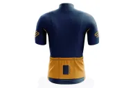 Performance Cycle Jersey Men - Classic Block French Blue and Turmeric| Made in Australia