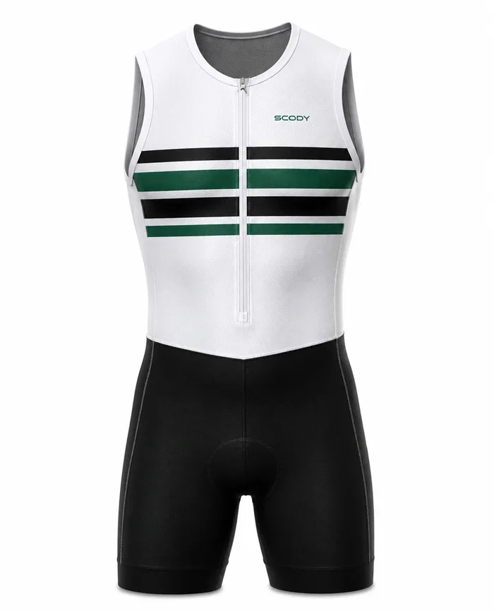 Perform Triathlon Suit Front Zip Sleeveless - Men - Varsity Stripe