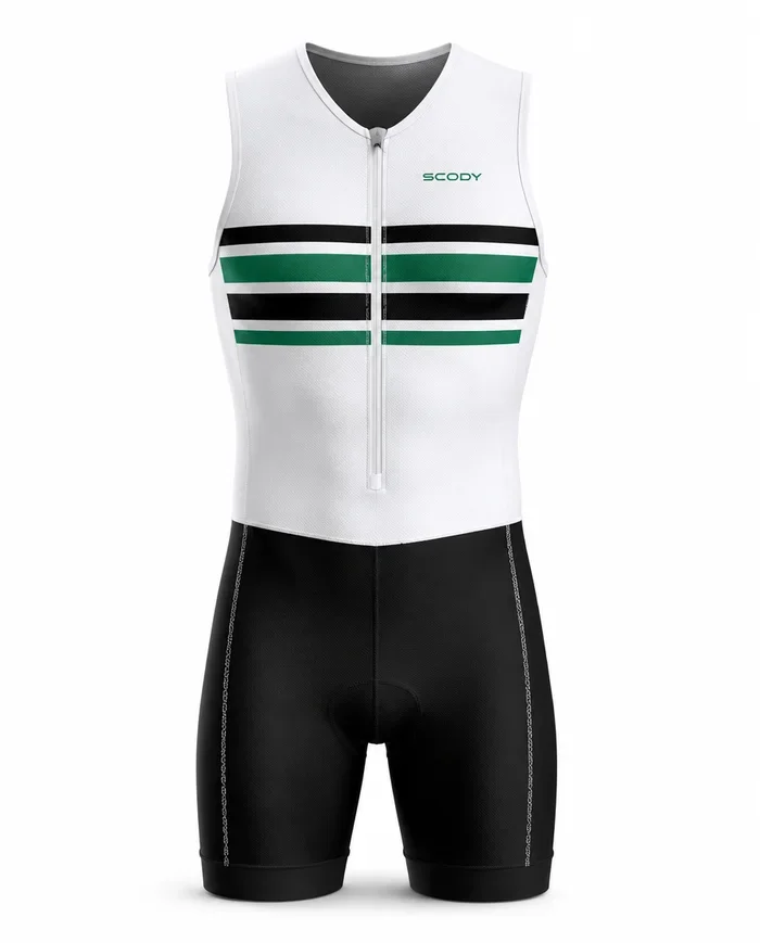 Perform Triathlon Suit Front Zip Sleeveless - Men - Varsity Stripe